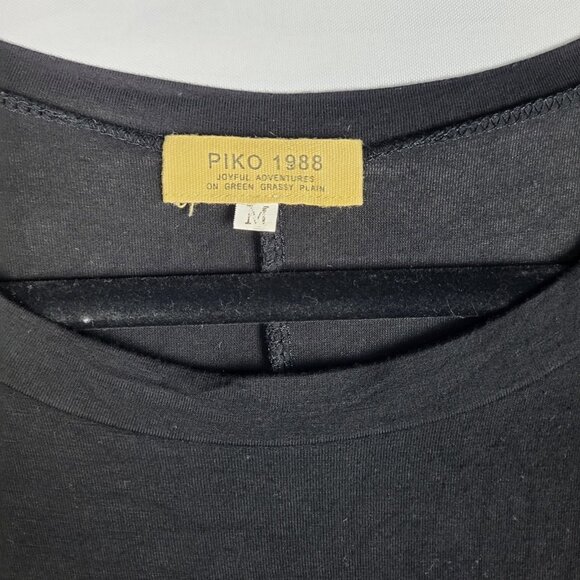 2 for $30 PIKO 1988 Dress Medium Black Stretch Dark Fairy Whimsigoth Bamboo - Picture 4 of 8